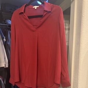 Elegant Red Women's Blouse